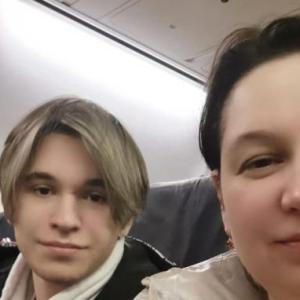 Using the mother’s phone, a stranger took this photo of the Ukrainian family en route, Damian Sedney said. Courtesy of Damian Sedney