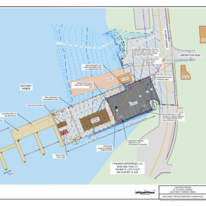 Proposed design of the new commercial fishing pier at 87 Atlantic Avenue. Courtesy of GEI Consultants