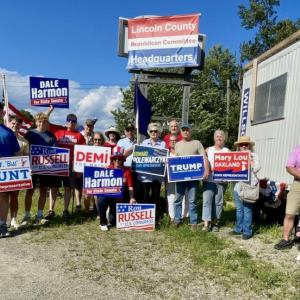 Candidates, volunteers, and the public celebrate the Republican Headquarters opening. Courtesy photo