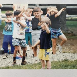 Then: Young campers “Walking the Elephant” in 1996. Courtesy of BRYMCA