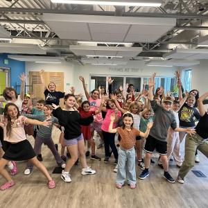 The Boothbay Region Y Arts cast of “Elephant and Piggie JR.” Courtesy of Emily Mirabile