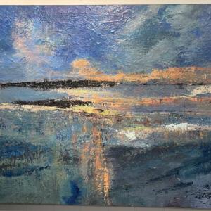 FIRST PLACE: "Ethereal Reflections" - an acrylic by Valerie Hart Valerie Hart