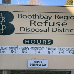 Sign at the transfer station. BILL PEARSON/Boothbay Register brrdd