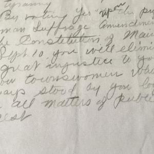 Bess Reed's note
