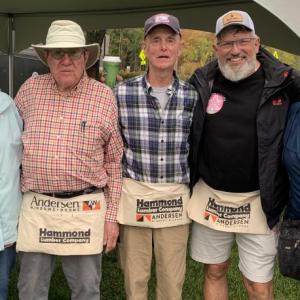 American Legion auxiliary member Tom Moroney, second right, had a plenty of help from experienced yard salers this year. The legion held its annual yard sale Oct. 5 in Boothbay. Pictured are Cathy Moroney, right; Tom Moroney, second right; Chris Goodwin, center; Ron Edwards, second, left; and Millie Edwards, left. BILL PEARSON/Boothbay Register The Crew