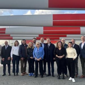 Governor Janet Mills and a delegation of State of Maine officials completed the second and final leg of a mission to Norway and Denmark focused on positioning Maine as a leader in the responsible development and deployment of floating offshore wind. The Maine delegation included Maine International Trade Center President Wade Merritt, Director of the Governor's Energy Office Dan Burgess, and Director of the Governor's Office of Policy Innovation and the Future, Hannah Pingree. (Photo courtesy Gov. Mills Office) Governor Janet Mills and a delegation of State of Maine officials completed the second and final leg of a mission to Norway and Denmark focused on positioning Maine as a leader in the responsible development and deployment of floating offshore wind. The Maine delegation included Maine International Trade Center President Wade Merritt, Director of the Governor's Energy Office Dan Burgess, and Director of the Governor's Office of Policy Innovation and the Future, Hannah Pingree. (Photo courtesy Gov. Mills Off