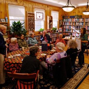 The gathering for Donald Duncan's 96th birthday celebration. Larry Pritchett photo
