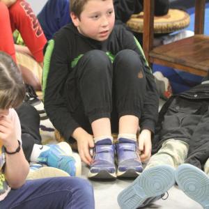 "My favorite part of dinner is the turkey with cranberry sauce on the side. Ice cream for dessert, my favorite - vanilla, chocolate and strawberry." - Emmitt Blair. STEVE EDWARDS/Boothbay Register
