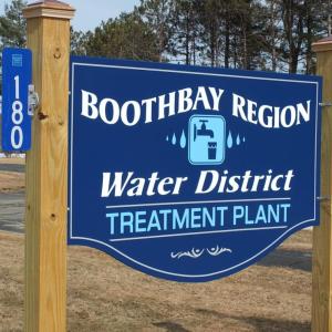 Boothbay Region Water District sign