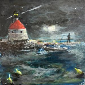 "Cuckold's Lighthouse" - Marjorie deGarmo acrylic.