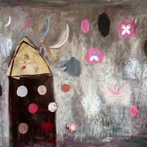 "Floating House Series: Butterflies and Lotus," "Winter Clothes Series: Inuit Anorak"- by Pam Smilow. Courtesy of the venue  