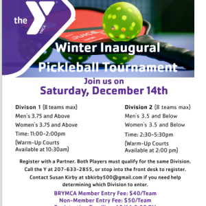 Winter Pickleball Tournament at the Y!