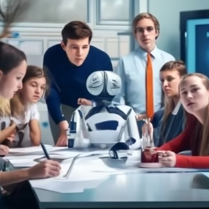 AI-generated image of a classroom