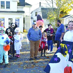 Halloween parade participants.