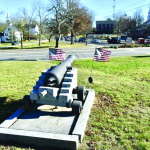 The town cannon now sits on a wooden Naval carriage. PHIL DI VECE/Wiscasset Newspaper