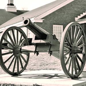 Wiscasset's town cannon as it looked when the author first photographed it in 1979.