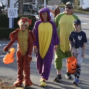 Halloween parade participants.