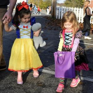 Halloween parade participants.