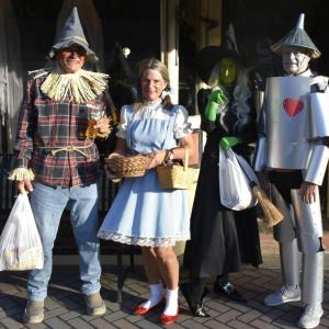 Halloween parade participants.