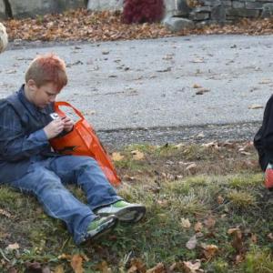 Halloween parade participants.