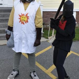 Halloween parade participants.