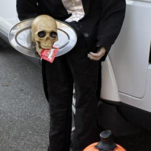 Halloween parade participants.