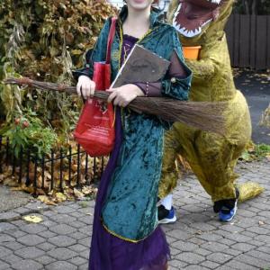 Halloween parade participants.