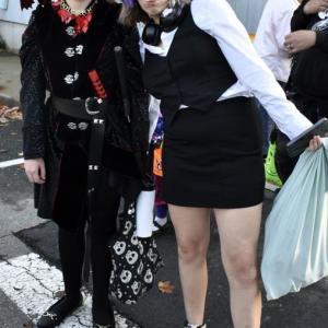 Halloween parade participants.