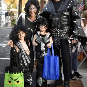 Halloween parade participants.