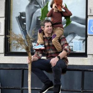 Halloween parade participants.