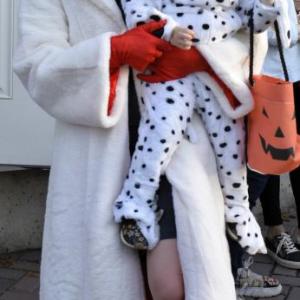 Halloween parade participants.