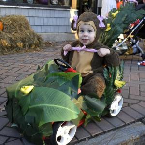 Halloween parade participants.