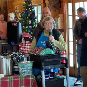 Community Lunch announcements by Tancy Mitchell. Jen Mitchell photo
