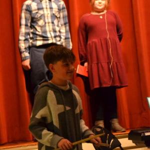 Shepherd Griffith plays the drums. KEVIN BURNHAM/Boothbay Register