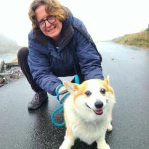  Rollins volunteers as a dog walker. 