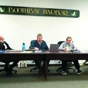 The Boothbay Harbor Selectboard Dec. 9. FRITZ FREUDENBERGER/Boothbay Register