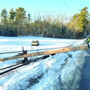 The accident on River Road, Boothbay on Dec. 24. Mark Sullivan photo