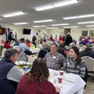 Over 150 people attended the Christmas dinner. Courtesy of Barb House