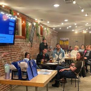 Brenda Hamilton speaks to a crowd Jan. 23 during a talk on resiliency. FRITZ FREUDENBERGER/Boothbay Register