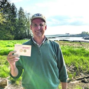 Charlie Britton with his 50-cent prize. Anne Britton photo 