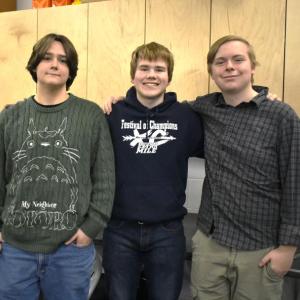 Pictured from left are Sila Lehouillier, Chase Mansfield, and Afton Warren-Burdin of the Snail Syndicate. ISABELLE CURTIS/Boothbay Register