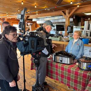 Don Carrigan speaks with Jean Reny. Jen Mitchell photo
