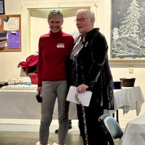 Kim Brauer is inducted as BICA president alongside her predecessor Evelyn Shahan. Courtesy of Kim Brauer