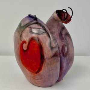 Catherine Gibson's ceramic heart. Courtesy of River Arts