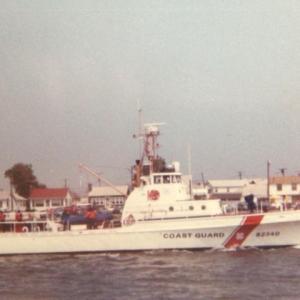 Coast Guard cutter Point Batan going out on a rescue. Courtesy of Ira Machon