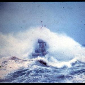 Coast Guard cutter Point Batan in rough seas. Courtesy of Ira Machon