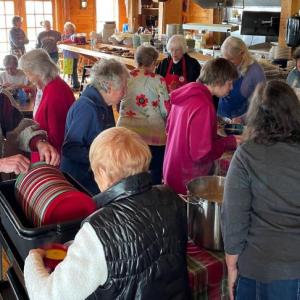 The crowd at Brady's Feb. 17 for a community lunch, where donations went to the Campbell family. FRITZ FREUDENBERGER/Boothbay Register