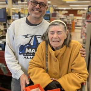 On Wednesdays, Boothbay Community Rides volunteer Byron Cortez, left, assists Joan Stark, 87, to Hannaford for grocery shopping and other adventures such as hair appointments or a scenic ride around the peninsula. Cortez is one of 14 BCR volunteers who assist locals with their transportation needs. Courtesy photo On Wednesdays, Boothbay Community Rides volunteer Byron Cortez, left, assists Joan Stark, 87, to Hannaford for grocery shopping and other adventures such as hair appointments or a scenic ride around the peninsula. Cortez is one of 14 BCR volunteers who assist locals with their transportation needs. Courtesy photo