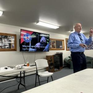 Instructor Steve Bunker leading the cancer awareness training. Courtesy of Mark Sullivan Instructor Steve Bunker leading the cancer awareness training. Courtesy of Mark Sullivan