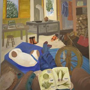 "My Winter" - acrylic- Janet Percival.